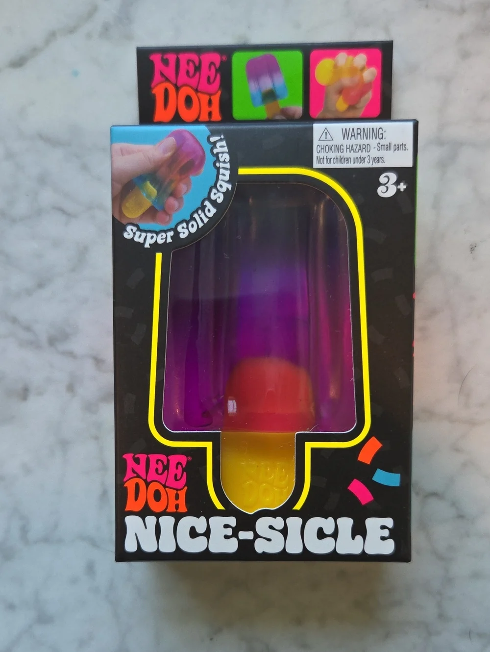Needoh Nice-Sicle Super Solid Squish Toy - Purple, Red, Yellow